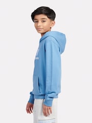 New Balance Blue Kids French Terry Stacked Logo 100% Cotton Hoodie - Image 2 of 8