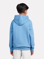 New Balance Blue Kids French Terry Stacked Logo 100% Cotton Hoodie - Image 3 of 8