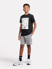 New Balance Black Kids The System Graphic 100% Cotton T-Shirt And Shorts Set - Image 1 of 11