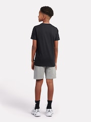 New Balance Black Kids The System Graphic 100% Cotton T-Shirt And Shorts Set - Image 3 of 11