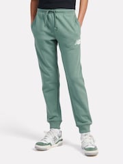 New Balance Green Boys 100% Cotton French Terry Stacked Logo Joggers - Image 1 of 5