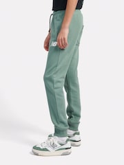 New Balance Green Boys 100% Cotton French Terry Stacked Logo Joggers - Image 2 of 5