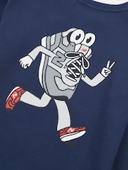 New Balance Blue Kids Sneaker Guy Crew Sweatshirt - Image 10 of 10