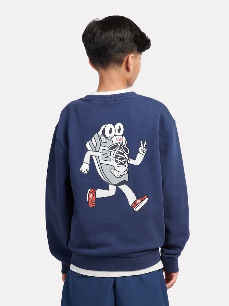 New Balance Blue Kids Sneaker Guy Crew Sweatshirt - Image 3 of 10
