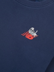 New Balance Blue Kids Sneaker Guy Crew Sweatshirt - Image 9 of 10