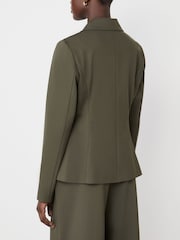 Finery Green Jules Khaki Ponte Jersey Blazer - Image 3 of 4