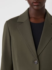 Finery Green Jules Khaki Ponte Jersey Blazer - Image 4 of 4