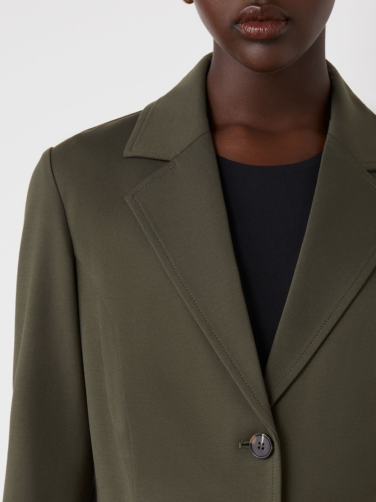 Finery Green Jules Khaki Ponte Jersey Blazer - Image 4 of 4