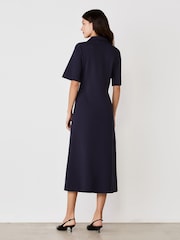 Finery Navy Trinity Ponte Jersey Midi Dress - Image 4 of 4