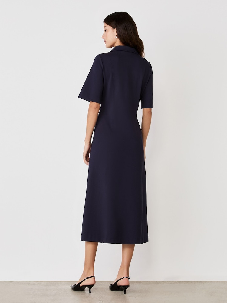 Finery Navy Trinity Ponte Jersey Midi Dress - Image 4 of 4 Finery Navy Trinity Ponte Jersey Midi Dress - Image 4 of 4
