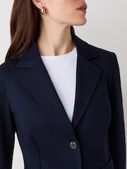 Finery Navy Jules Ponte Jersey Blazer - Image 3 of 4
