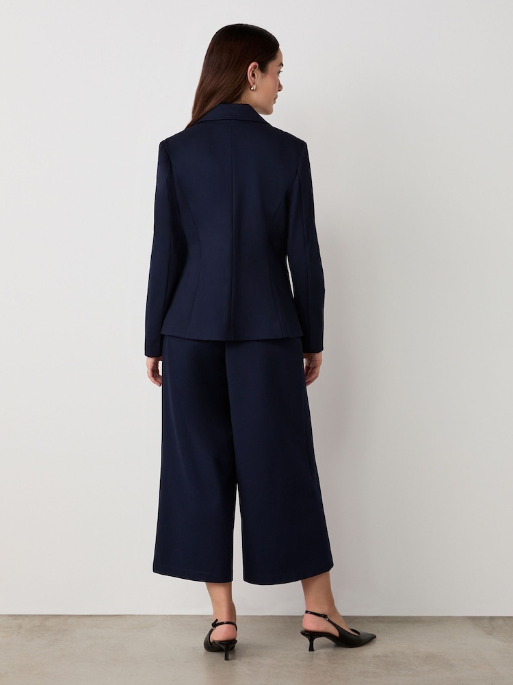 Finery Navy Jules Ponte Jersey Blazer - Image 4 of 4