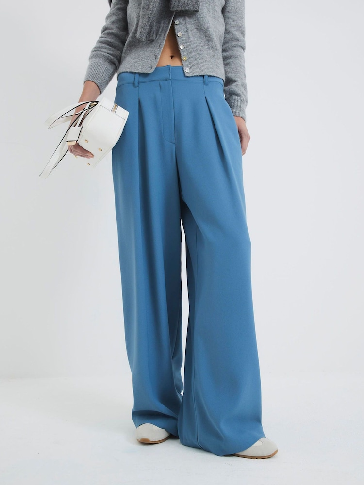 River Island Blue Wide Leg Trousers - Image 2 of 6