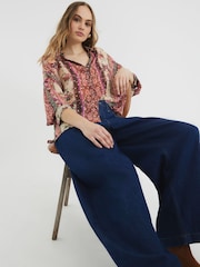 River Island Orange Long Sleeve Floral Print Shirt - Image 4 of 6