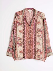 River Island Orange Long Sleeve Floral Print Shirt - Image 5 of 6