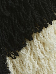 River Island Black Stripe Sleeveless Fringe Cardigan - Image 6 of 6