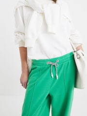 River Island Green Side Stripe Wide Leg Joggers - Image 4 of 6