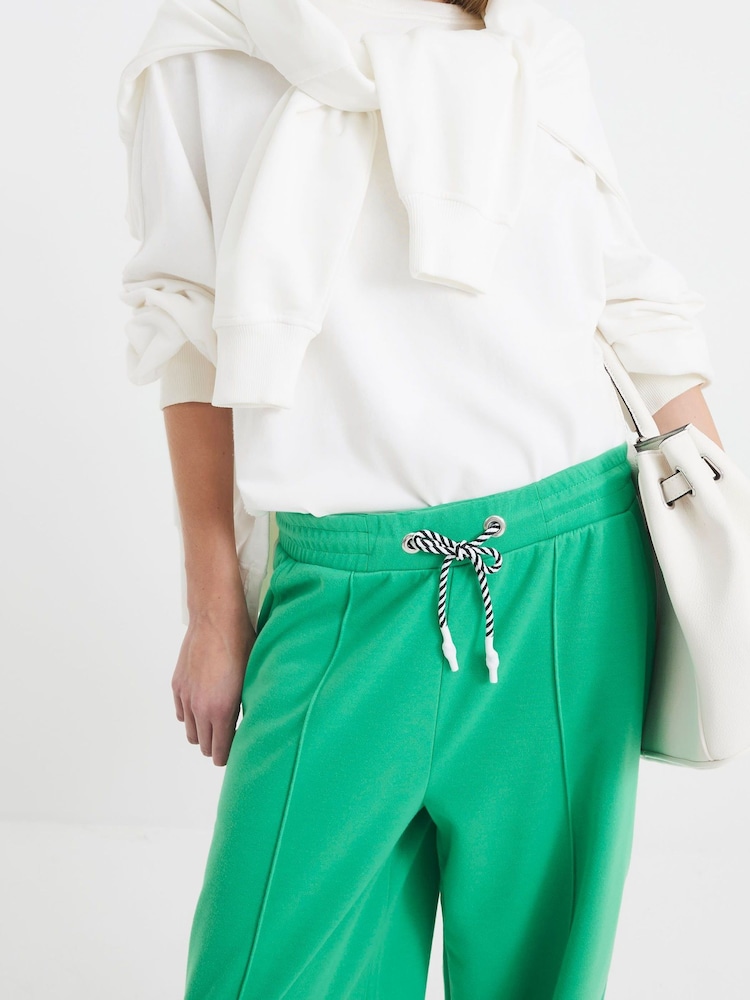 River Island Green Side Stripe Wide Leg Joggers - Image 4 of 6