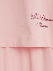 River Island Pink Short Sleeve 100% Cotton T-Shirt and Joggers Set - Image 6 of 6