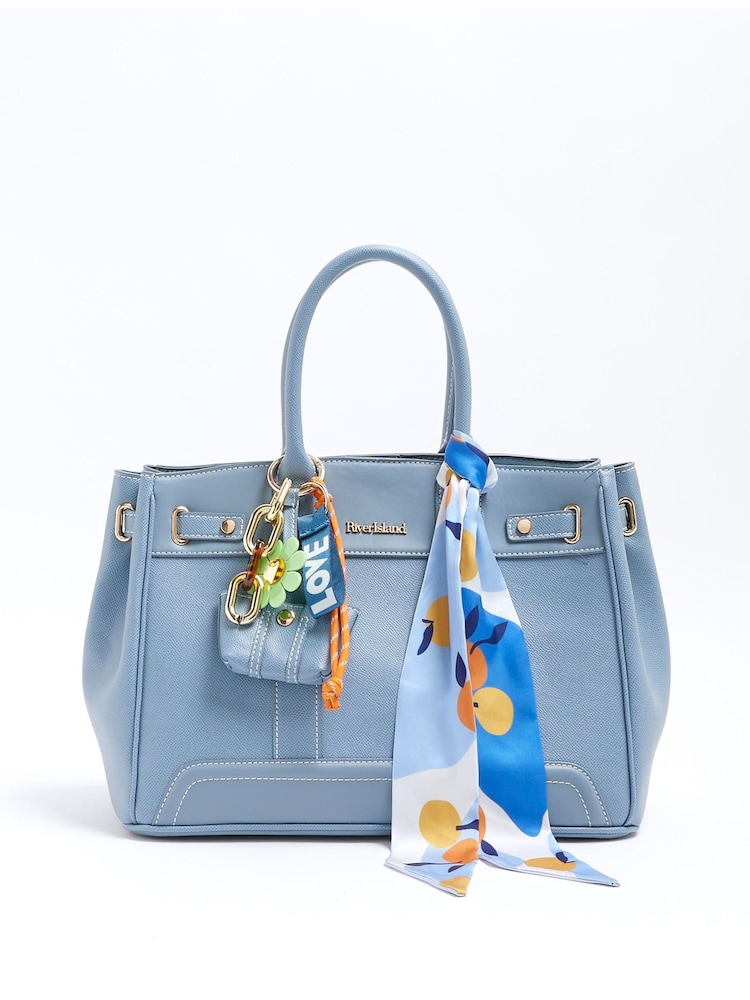 River Island Blue Charm Tote Bag - Image 2 of 6