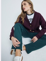 River Island Red V-Neck Sweat Cardigan - Image 2 of 6