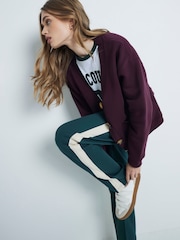 River Island Red V-Neck Sweat Cardigan - Image 3 of 6