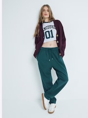River Island Red V-Neck Sweat Cardigan - Image 4 of 6