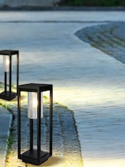Searchlight Matt Black Blackstone Small Outdoor Post Light - Image 1 of 4