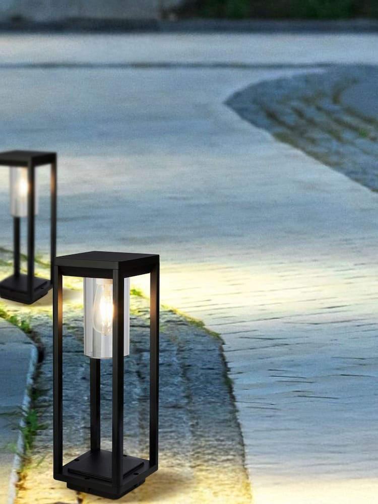 Searchlight Matt Black Blackstone Small Outdoor Post Light - Image 1 of 4