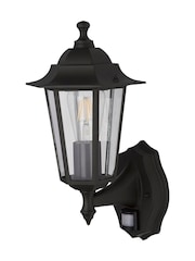 Searchlight Matt Black and Clear Luna Outdoor Wall Light Uplight - Image 2 of 4