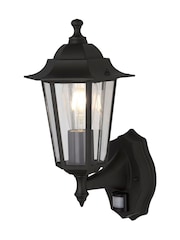 Searchlight Matt Black and Clear Luna Outdoor Wall Light Uplight - Image 3 of 4