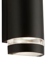 Searchlight Black and Clear Durham Outdoor 2Lt Wall Light - Image 4 of 4