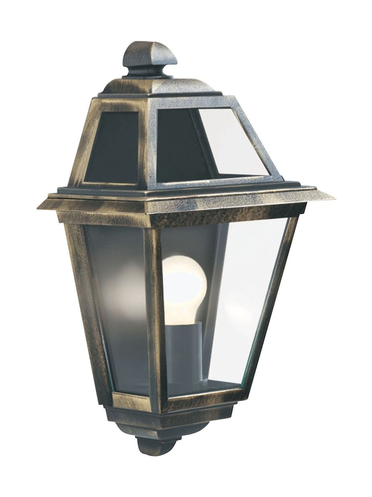 Searchlight Black and Gold Cannes Outdoor Wall Light - Image 2 of 3