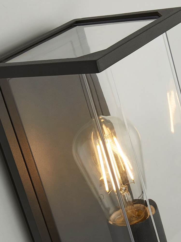Searchlight Dark Grey and Clear Nairobi Outdoor Wall Light - Image 4 of 4