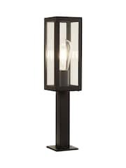 Searchlight Black and Clear Baku Small Outdoor Post Light - Image 2 of 4