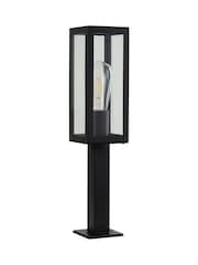 Searchlight Black and Clear Baku Small Outdoor Post Light - Image 3 of 4