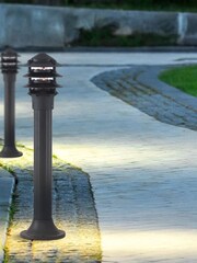 Searchlight Black Lancelot Sleek Outdoor Post Light - Image 1 of 4