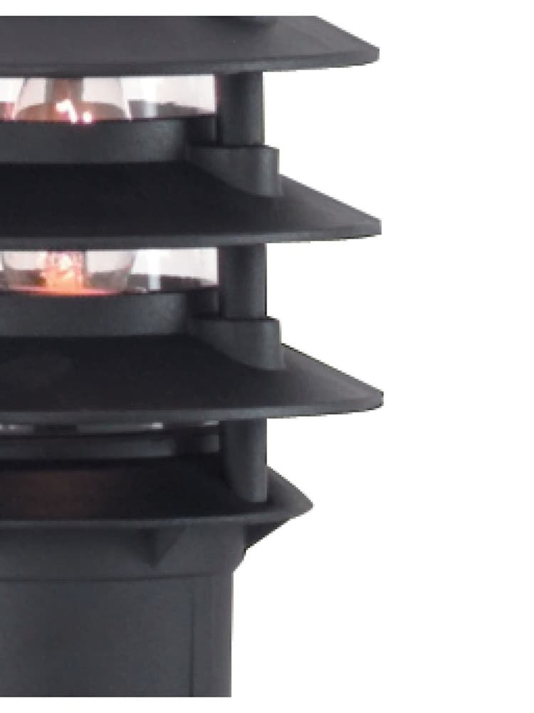 Searchlight Black Lancelot Sleek Outdoor Post Light - Image 4 of 4
