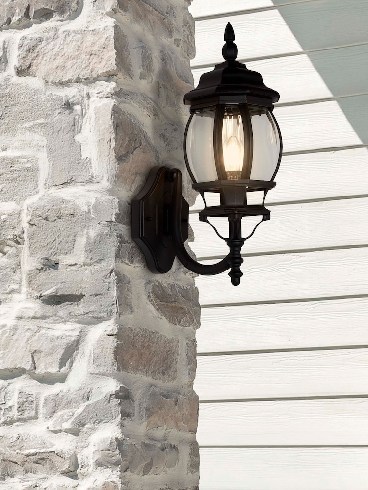 Searchlight Black Aslan Outdoor Wall Light - Image 1 of 4