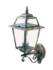 Searchlight Black and Gold Cannes Outdoor Uplight Wall Light - Image 3 of 4