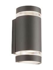 Searchlight Grey and Clear Durham GY Outdoor 2Lt Wall Light - Image 2 of 4