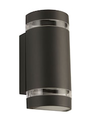 Searchlight Grey and Clear Durham GY Outdoor 2Lt Wall Light - Image 3 of 4