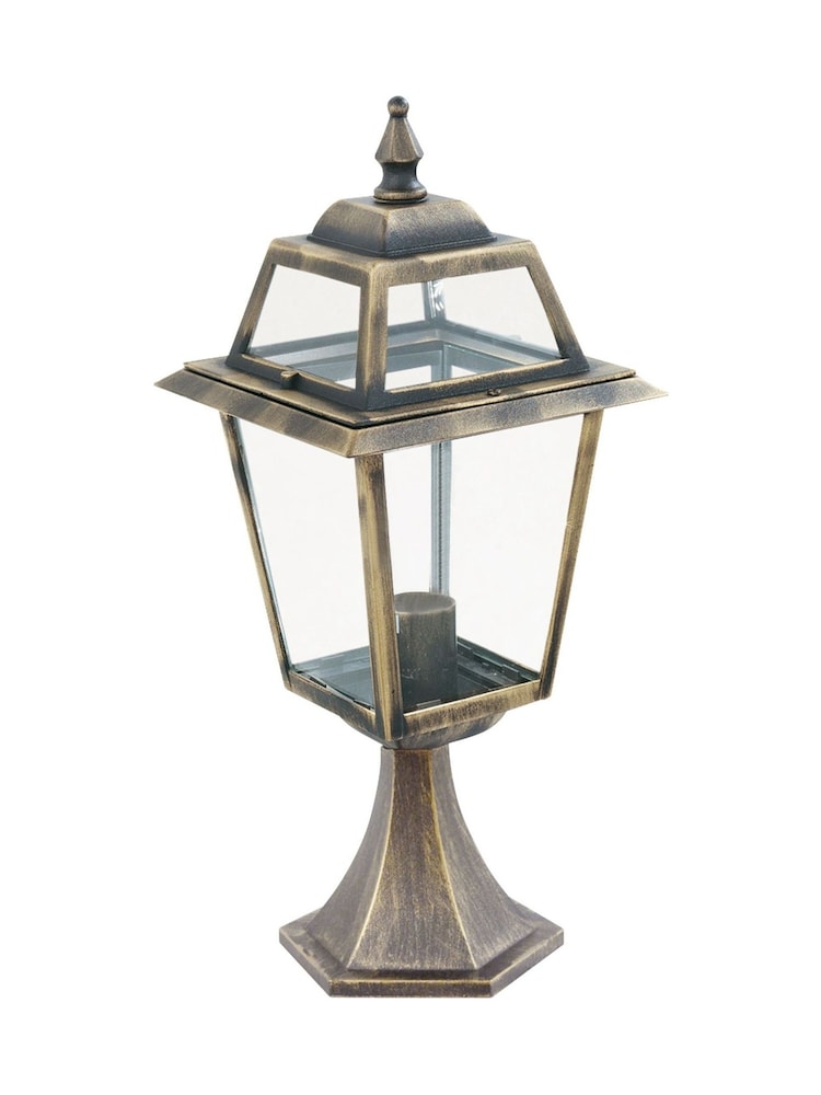 Searchlight Black and Gold Cannes Outdoor Post Light - Image 3 of 3