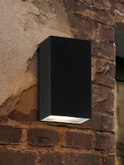 Searchlight Black and Silver Lima Outdoor Wall Light - Image 1 of 4