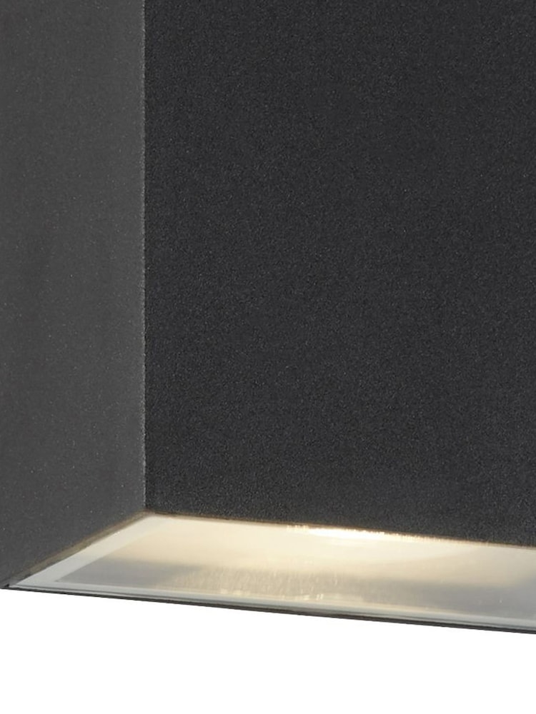 Searchlight Black and Silver Lima Outdoor Wall Light - Image 4 of 4
