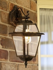 Searchlight Black and Gold Cannes Wall Outdoor Downlight - Image 1 of 4