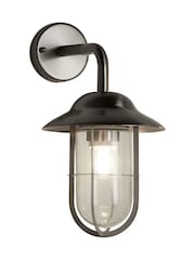 Searchlight Satin Silver and Clear Manhattan SS Outdoor Wall Light - Image 2 of 4