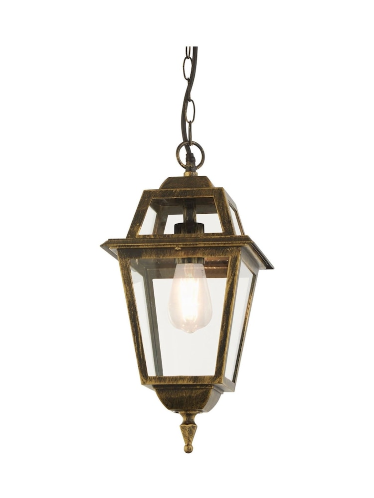 Searchlight Black and Gold Cannes Pendant Lantern - Image 2 of 4