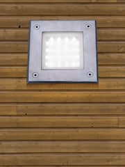 Searchlight Stainless Steel Edge Glow LED Recessed Square Walkover Outdoor Wall - Image 1 of 4