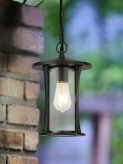 Searchlight Black and Clear Cyprus Pendant Outdoor Light - Image 1 of 4